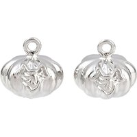 304 Stainless Steel Pumpkin Charms with 1.4mm Hole