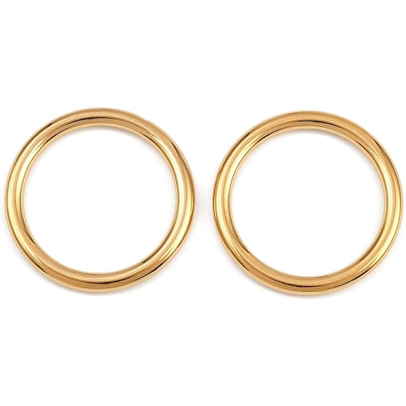 Anneaux de Liaison en Acier Inoxydable 304, Plaqué Or 18K, 20x2mm — Accessoires pour bijoux