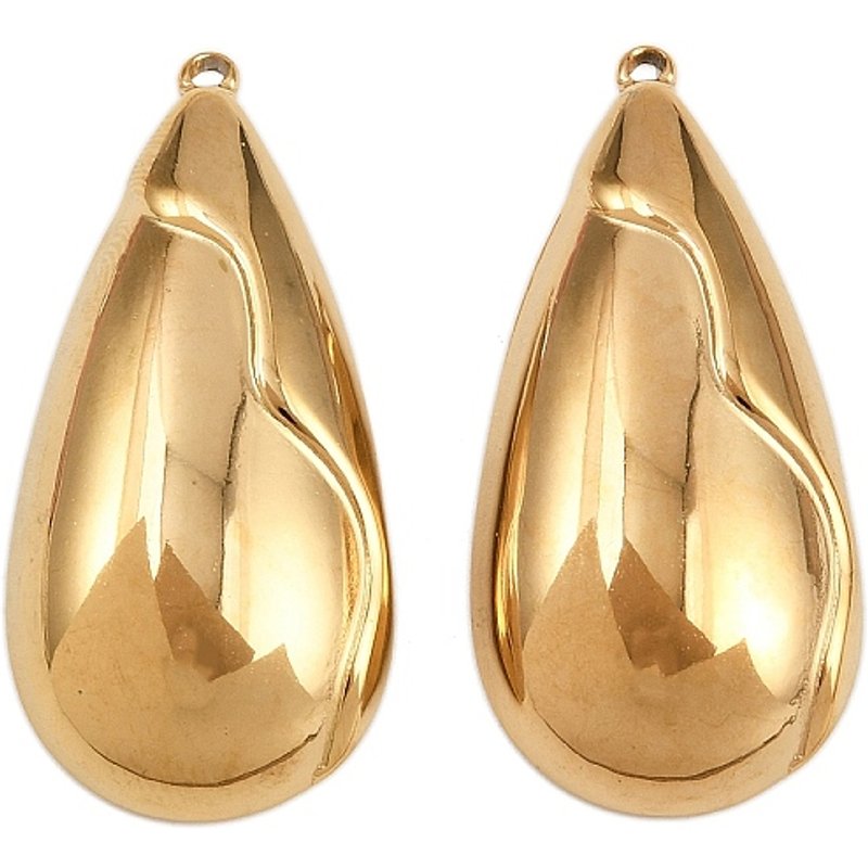 Charmes en Acier Inoxydable 304, Goutte d'Eau, Plaqué Or 18K — Breloques et pendentifs