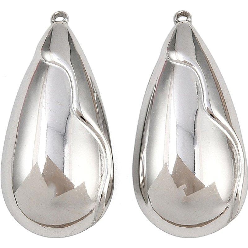 Charmes en acier inoxydable 304 en forme de goutte avec trou de 1,4 mm — Breloques et pendentifs