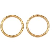 Anneaux de Liaison Texturés en Acier Inoxydable 304, Plaqué Or 18K — Accessoires pour bijoux