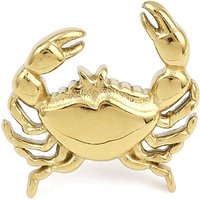 Crab Épingles de revers en acier inoxydable 304, plaqué or 18K — Broches