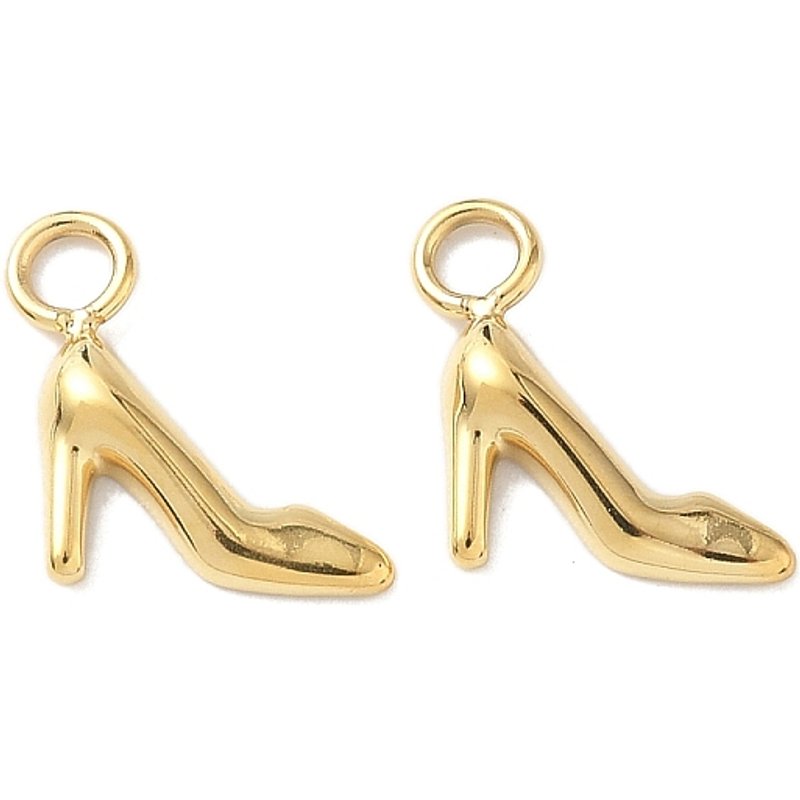 Charms en Acier Inoxydable 304, Chaussures à Talons, Plaqué Or 18K — Breloques et pendentifs