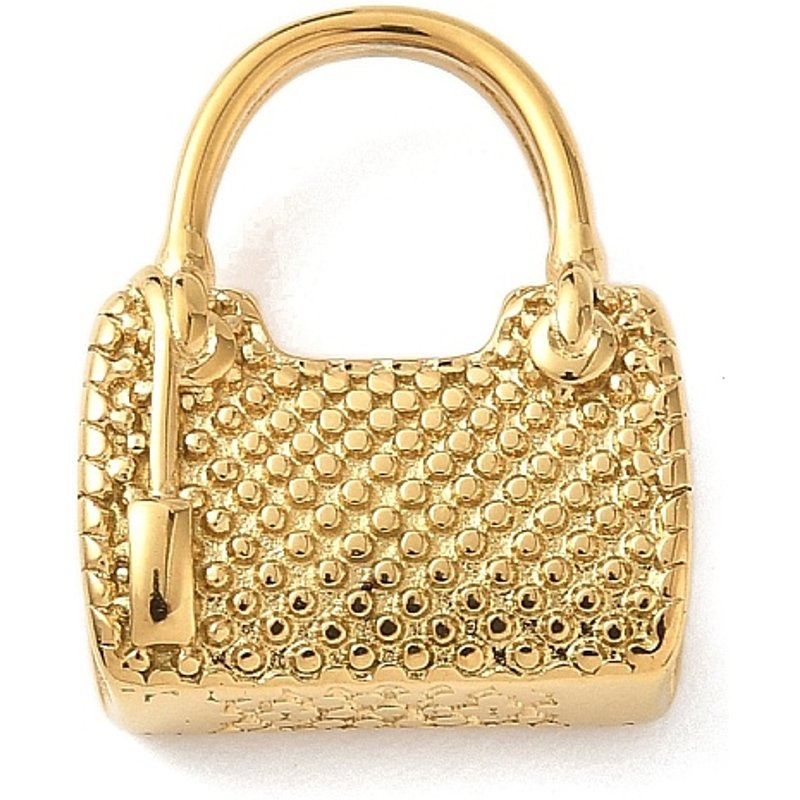 Pendentif en Acier Inoxydable 304, Sac à Main, Plaqué Or 18K — Breloques et pendentifs
