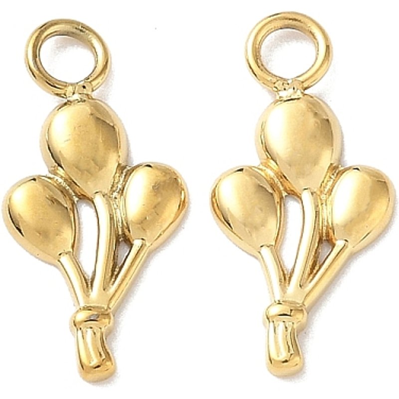 Charms en Acier Inoxydable 304, Ballon, Plaqué Or 18K — Breloques et pendentifs