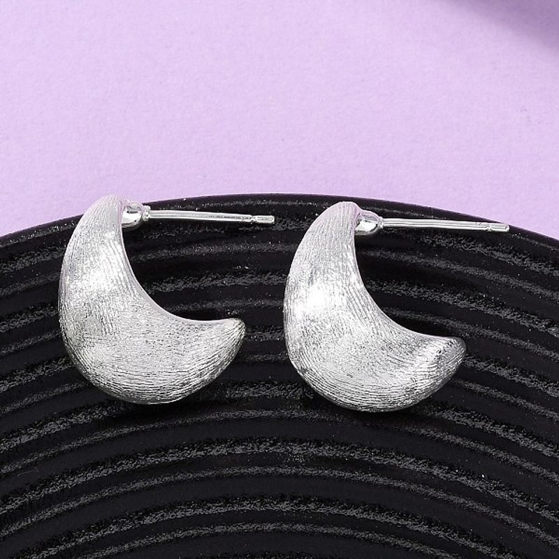 Boucles d'oreilles en laiton en forme de goutte, sans nickel, argent — Bijoux fantaisie