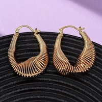 Boucles d'oreilles créoles en laiton Nuggets, sans nickel, plaquées or 18K — Boucles d'oreilles créoles