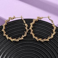 Brass Twist Hoop Earrings, Nickel Free, 18K Gold Plated — Hoop Earrings
