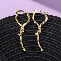 Boucles d'oreilles créoles en laiton, sans nickel, plaquées or 18K — Boucles d'oreilles créoles