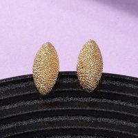 Boucles d'oreilles en laiton texturé, sans nickel, plaquées or 18K — Bijoux fantaisie