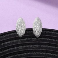Brass Textured Stud Earrings, Nickel Free, Silver, Horse Eye — Costume Jewelry