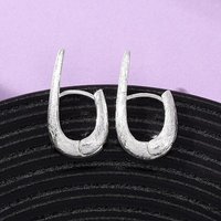 Boucles d'oreilles en forme de U en laiton, sans nickel, argent — Boucles d'oreilles créoles
