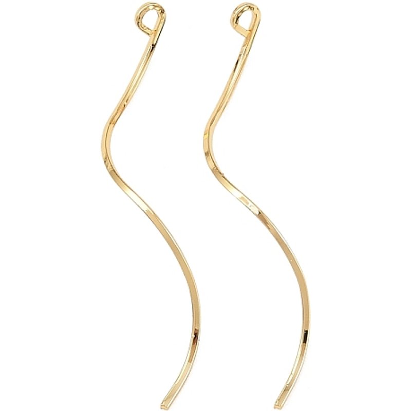 Trouvailles de Boucles d'Oreilles en Laiton avec Boucle, Plaqué Or 18K — Accessoires pour bijoux