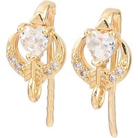 Crochets de Boucles d'Oreilles en Laiton avec Zirconia Cubique — Accessoires pour bijoux