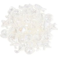 Ocean Theme AB Color Plated Transparent Acrylic Beads, Mixed Shapes — Jewelry Beads