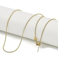 Collier Chaîne Serpentine Ronde en Acier Inoxydable 201, Ajustable, Doré — Collier pendentif