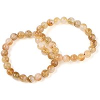 Bracelet élastique rond en citrine naturelle pour femmes — Bracelet Femme