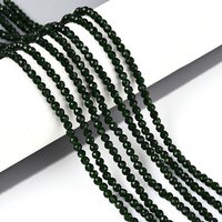 Synthetic Green Goldstone Beads Strands, Round, Faceted, 2-2.5mm — Jewelry Beads