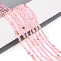 Brins de perles d'agate cerisier naturel, ronds, facettés, 2-2.5mm — Perles à bijoux