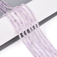 Fils de perles d'améthyste naturel, rond facetté, 2-2.5mm — Perles à bijoux