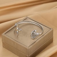 304 Stainless Steel Cuff Bangles for Women, Starfish & Shell Shape — Bracelet Women
