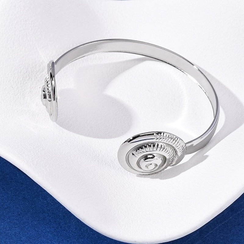 304 Stainless Steel Cuff Bangle for Women, Conch Design — Bracelet Women
