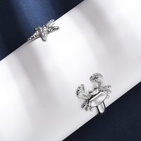 304 Stainless Steel Cuff Bangles for Women, Starfish & Shell Shape — Bracelet Women