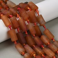Natural Red Agate Beads Strands, Dyed & Heated, Faceted Columns — Jewelry Beads
