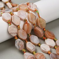 Brins de perles d'agate craquelée naturelle, hexagonales, 16pcs — Perles à bijoux