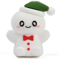 Christmas Silicone Beads - White Gingerbread Man — Jewelry Beads