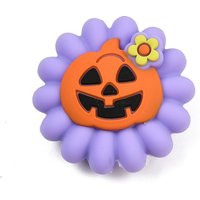 Perles en silicone Halloween, citrouille violette, 30mm — Perles à bijoux