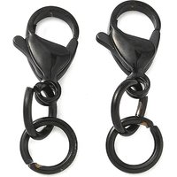 Attaches de homard en acier inoxydable 304 avec anneaux, noir — Accessoires pour bijoux