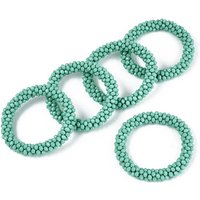 Bracelet Élastique en Perles de Verre Opaque Facettées pour Hommes et Femmes — Bracelet Femme
