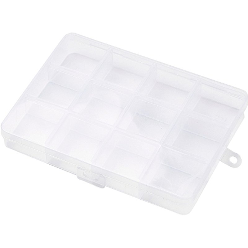 Boîte de rangement en plastique à 8 compartiments avec diviseurs ajustables — Rangement et présentation