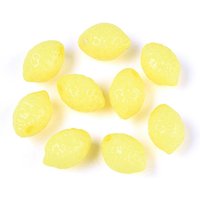 Opaque Acrylic Lemon Beads, Top Drilled, Yellow, 13.5x9.5mm — Jewelry Beads