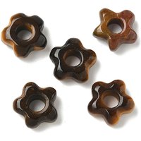 Natural Tiger Eye Flower Large Hole Beads, 14-15mm — Jewelry Beads