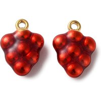 304 Stainless Steel Enamel Fruit Theme Pendant - Grape