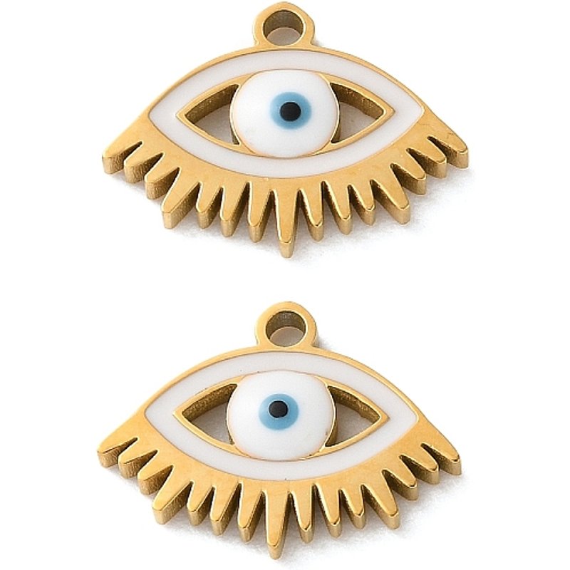 Pendentifs en Émail en Acier Inoxydable Thèmes Œil Malin avec Plaquage Ionique — Breloques et pendentifs