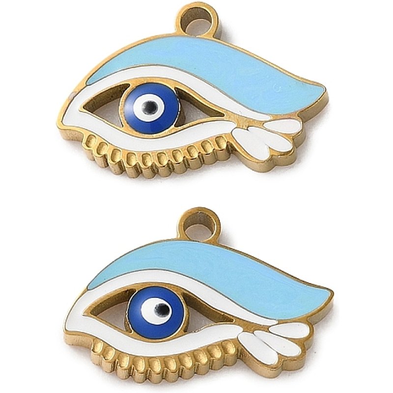 Pendentifs en Émail Thème Oeil Malin en Acier Inoxydable — Breloques et pendentifs