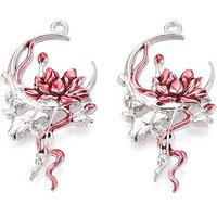 Lotus Flower Alloy Pendant, Cadmium Free, Nickel Free, Lead Free