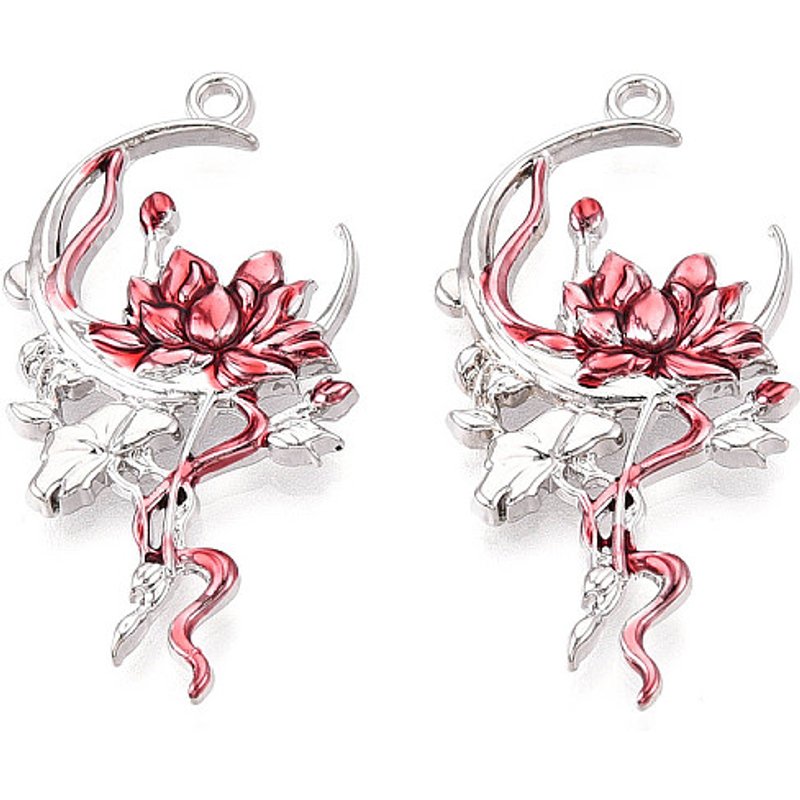 Pendentif en alliage Fleur de Lotus, sans cadmium, sans nickel, sans plomb — Breloques et pendentifs