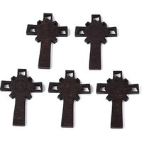 Religion Wood Cross Pendant in Coconut Brown