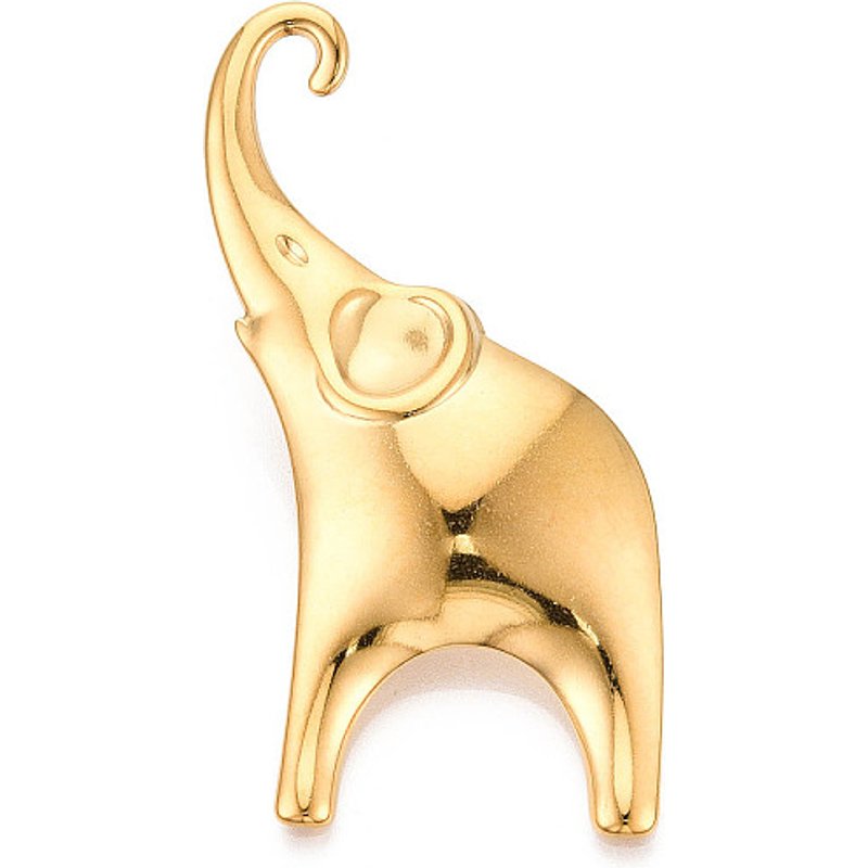 304 Stainless Steel Elephant Lapel Pin Back for Clothes — Brooches