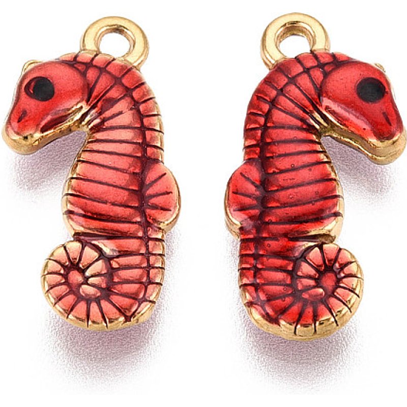 Pendentif en Acier Inoxydable 304 avec Plaquage en Or, Hippocampe — Breloques et pendentifs