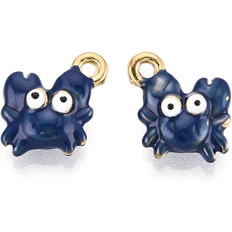 Charms de crabe en acier inoxydable 304 avec placage en or 18K — Breloques et pendentifs