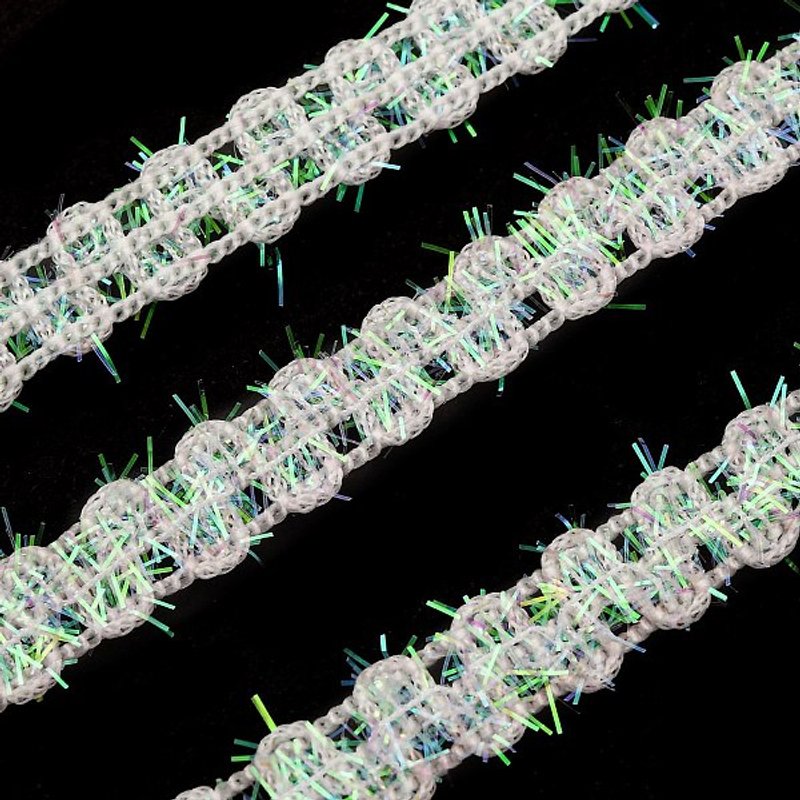Filigree Polyester Lace Trim, Wavy Trimming for Home Decor — Chains, Wire & Cord