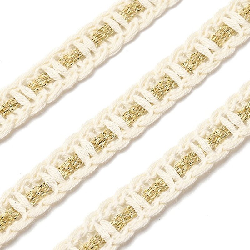 Polyester and Cotton Braided Lace Ribbon for Home Decor and Garments — Chains, Wire & Cord