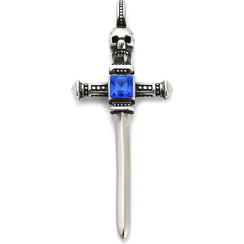 Pendentif en Acier Inoxydable 316 avec Charms de Croix et Crâne — Breloques et pendentifs