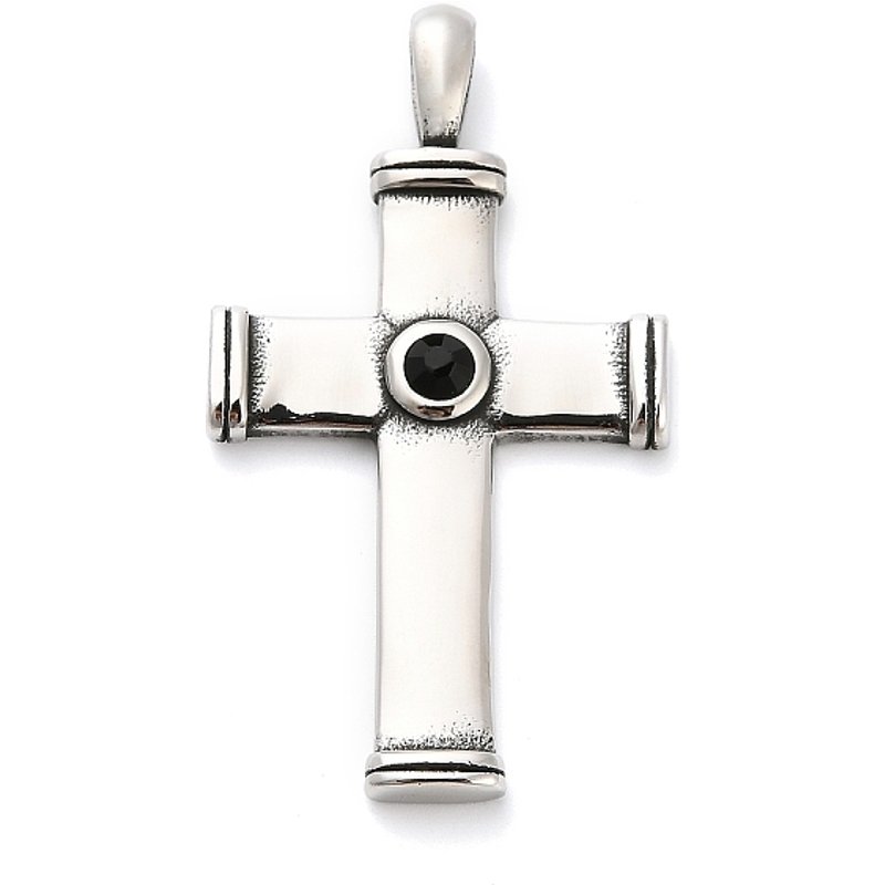 316 Surgical Stainless Steel Cross Charms with Rhinestone — Charms & Pendants