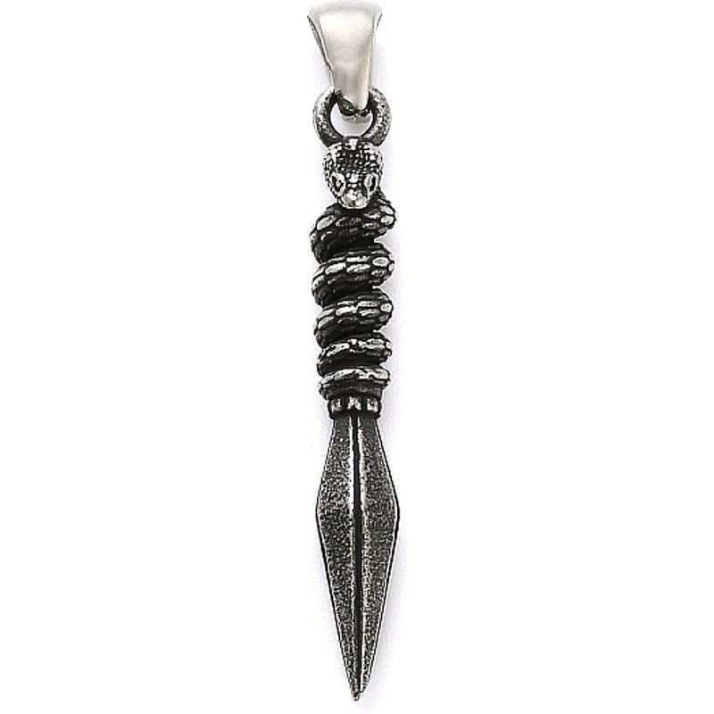 Pendentif Dague avec Charme Serpent en Acier Inoxydable 316 — Breloques et pendentifs